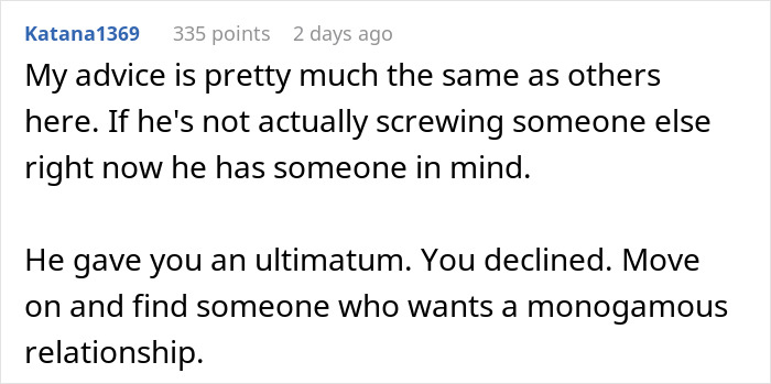 "Don't Want To Lose Our Relationship": GF Refuses Open Relationship, Drama Ensues "Don't Want To Lose Our Relationship": GF Refuses Open Relationship, Drama Ensues