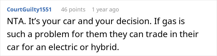 "Sister Says They Can No Longer Afford Gas": Woman Begs Bro To Use His Electric Car, Gets A No