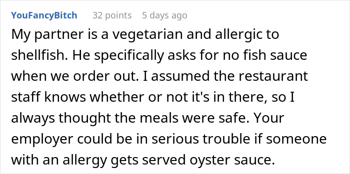 Waiter Learns He's Been Lying To Customers About Vegetarian Food After Checking The Ingredients Waiter Learns He's Been Lying To Customers About Vegetarian Food After Checking The Ingredients