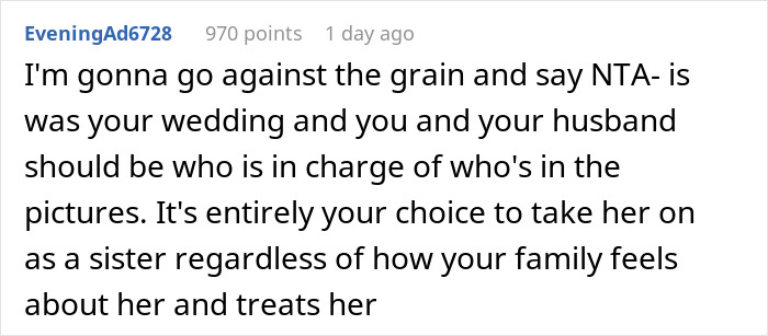 Woman Doesn’t See Girl Her Parents Took In As Family, Wants Family Wedding Picture Without Her Woman Doesn’t See Girl Her Parents Took In As Family, Wants Family Wedding Picture Without Her