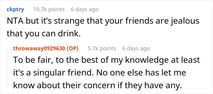 Person Enjoys Drinks On Their DD Nights As They Can’t Operate A Vehicle, Gets Under A Friend’s Skin