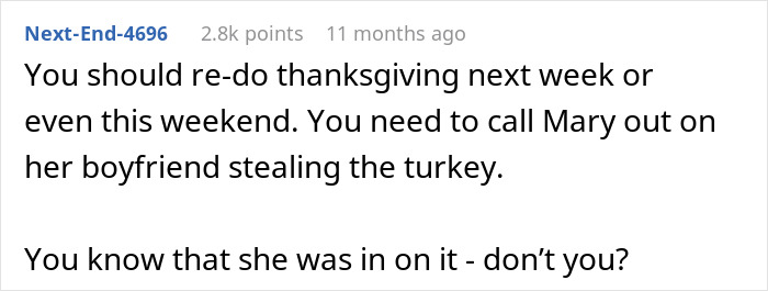 Guy Meets GF’s Parents For The First Time On Thanksgiving, Steals Their Turkey And Runs Off