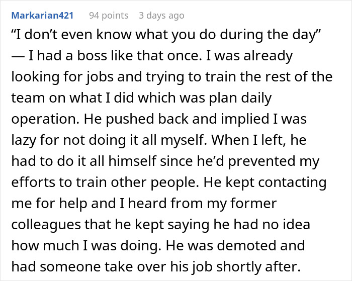 Guy Quits His Job Just To Prove His Manager Is Useless, It Works Wonders Guy Quits His Job Just To Prove His Manager Is Useless, It Works Wonders