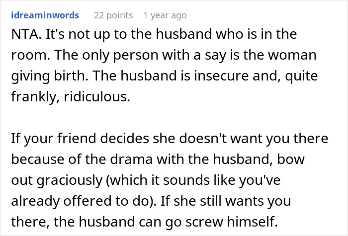 "Might Make Me Attracted To Her": Husband Doesn't Want Wife's BFF In The Delivery Room "Might Make Me Attracted To Her": Husband Doesn't Want Wife's BFF In The Delivery Room