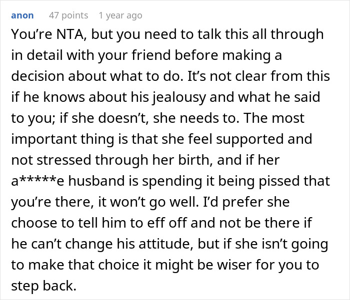 "Might Make Me Attracted To Her": Husband Doesn't Want Wife's BFF In The Delivery Room "Might Make Me Attracted To Her": Husband Doesn't Want Wife's BFF In The Delivery Room