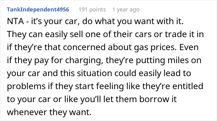 "Sister Says They Can No Longer Afford Gas": Woman Begs Bro To Use His Electric Car, Gets A No "Sister Says They Can No Longer Afford Gas": Woman Begs Bro To Use His Electric Car, Gets A No