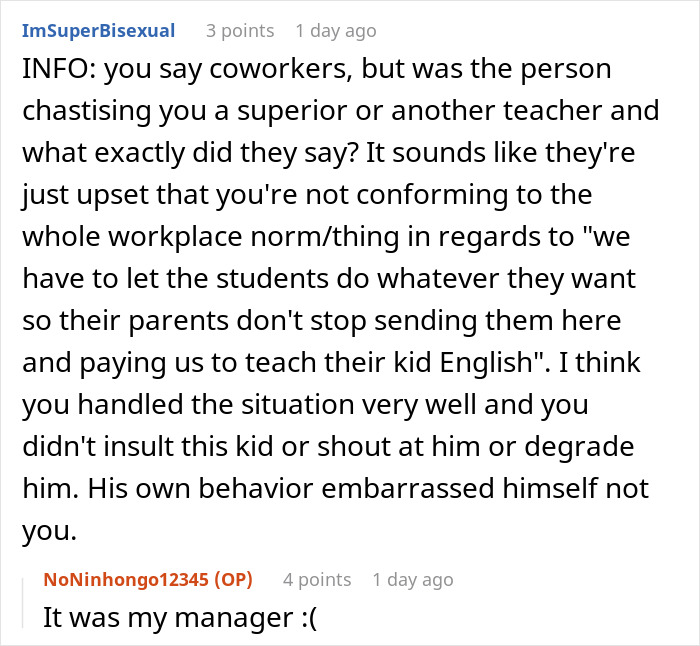 Teacher Pretends Insults From 12 Y.O. Student Are Compliments, Entertains Class But Makes Boy Cry