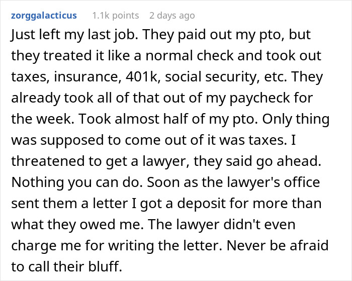 “Lose It If I Don't Use It”: Boss Is Shocked At Employee's Malicious Compliance Concerning PTO