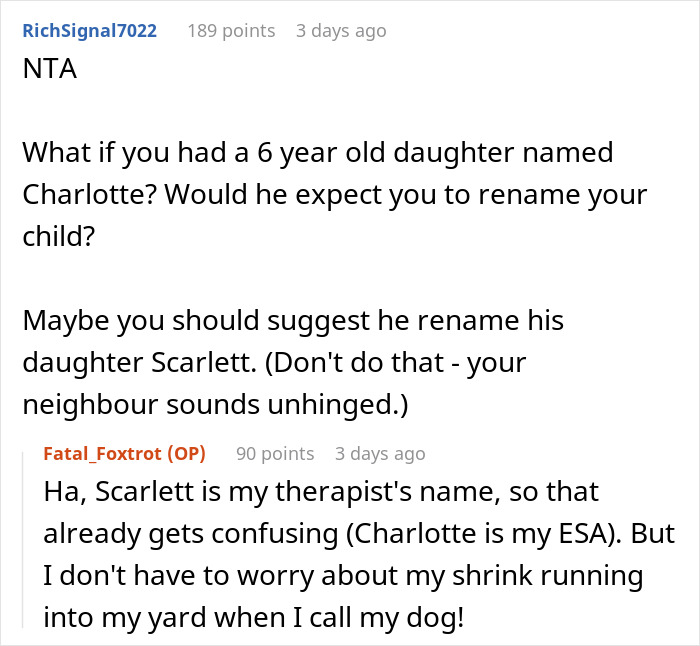 Man Thinks His 2 Y.O. Daughter Deserves Her Name More Than A 6 Y.O. Dog, Demands It Be Changed Man Thinks His 2 Y.O. Daughter Deserves Her Name More Than A 6 Y.O. Dog, Demands It Be Changed