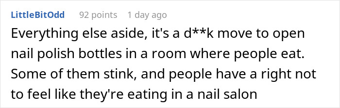 "She's Being A Complete Clown": Woman Is Furious And Offended Coworker Won't Give Free Manicure "She's Being A Complete Clown": Woman Is Furious And Offended Coworker Won't Give Free Manicure