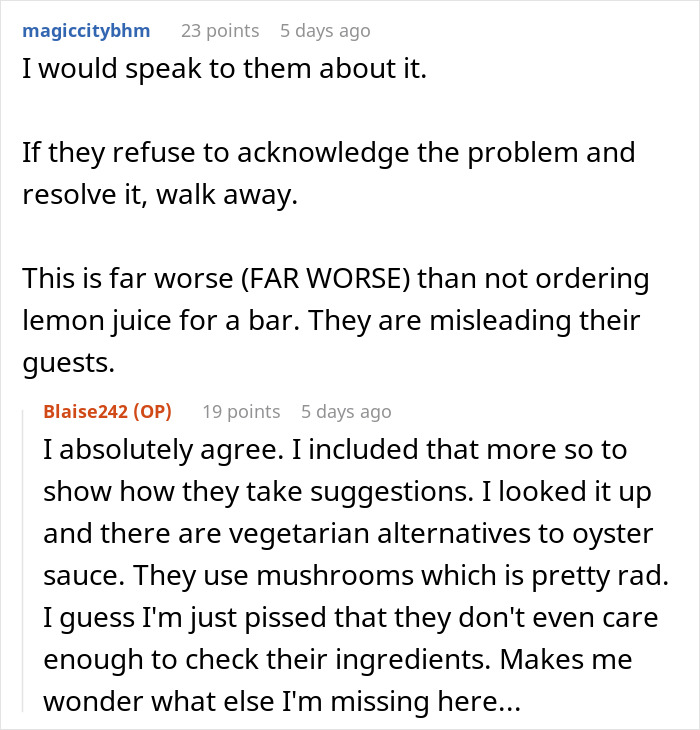 Waiter Learns He's Been Lying To Customers About Vegetarian Food After Checking The Ingredients Waiter Learns He's Been Lying To Customers About Vegetarian Food After Checking The Ingredients