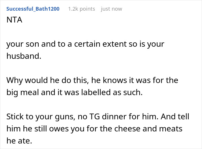 Reddit comment discussing teen wiping out $70 charcuterie board before Thanksgiving and being made to pay for it. Reddit comment discussing teen wiping out $70 charcuterie board before Thanksgiving and being made to pay for it.