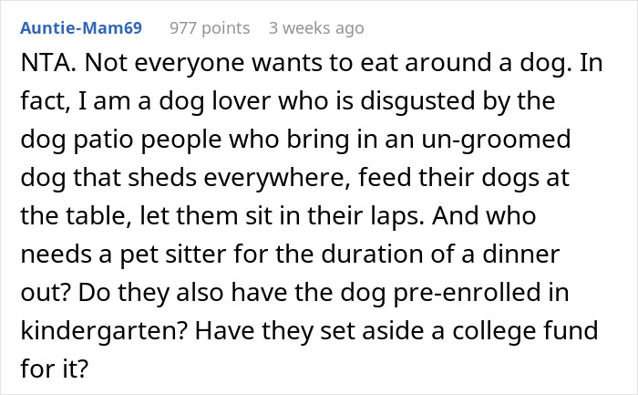 "[Am I The Jerk] For Leaving When Our Friends Brought Their Dog To Dinner?"
