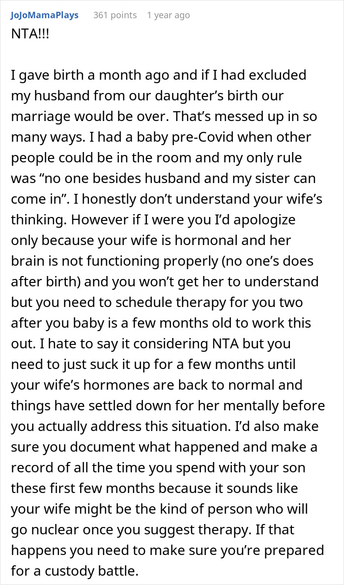 Guy Leaves Instead Of Waiting Around After Wife Bans Him From The Delivery Room, She's Furious Guy Leaves Instead Of Waiting Around After Wife Bans Him From The Delivery Room, She's Furious