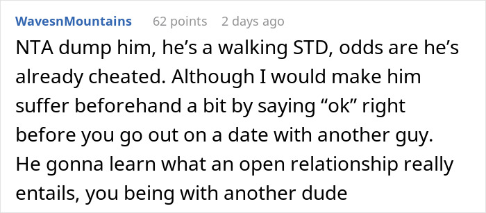 "Don't Want To Lose Our Relationship": GF Refuses Open Relationship, Drama Ensues "Don't Want To Lose Our Relationship": GF Refuses Open Relationship, Drama Ensues