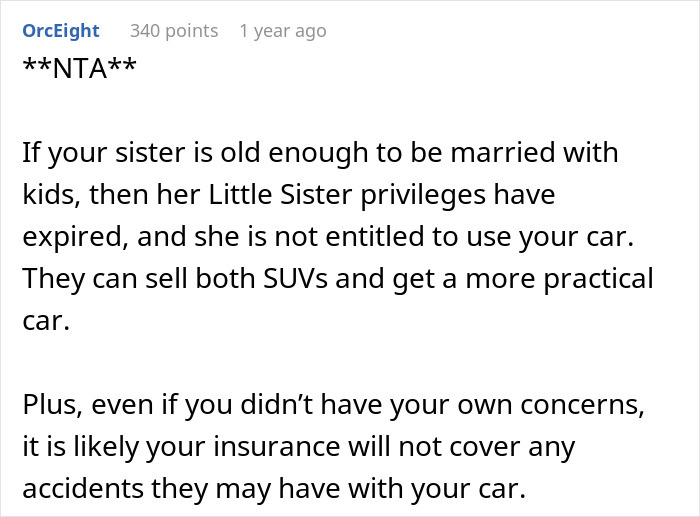 "Sister Says They Can No Longer Afford Gas": Woman Begs Bro To Use His Electric Car, Gets A No "Sister Says They Can No Longer Afford Gas": Woman Begs Bro To Use His Electric Car, Gets A No