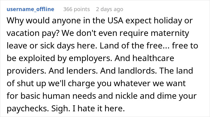 Employee Shares Their Frustration After Finding Out Company Doesn’t Pay For Christmas Break Employee Shares Their Frustration After Finding Out Company Doesn’t Pay For Christmas Break