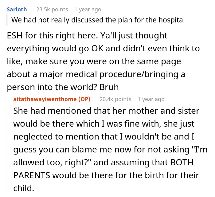 Guy Leaves Instead Of Waiting Around After Wife Bans Him From The Delivery Room, She's Furious Guy Leaves Instead Of Waiting Around After Wife Bans Him From The Delivery Room, She's Furious