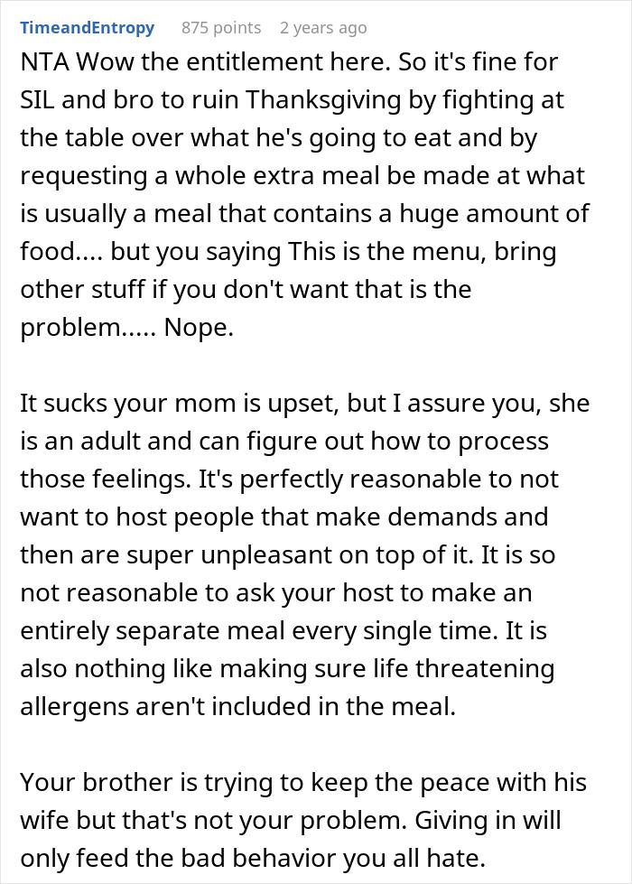 Woman Cancels Thanksgiving After 20 Years Of Hosting After SIL’s Special Dietary Demands