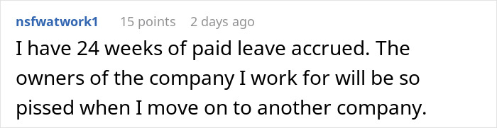 “Lose It If I Don't Use It”: Boss Is Shocked At Employee's Malicious Compliance Concerning PTO “Lose It If I Don't Use It”: Boss Is Shocked At Employee's Malicious Compliance Concerning PTO
