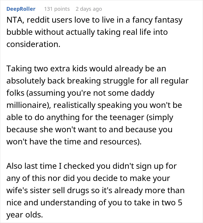 “AITA For Telling My Wife We Can Adopt Her Nephews But Not Her Niece?”