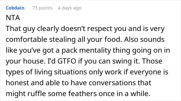 "AITA For 'Poisoning' Housemate Who Ate My Food Without My Permission And Ended Up In The ER?" "AITA For 'Poisoning' Housemate Who Ate My Food Without My Permission And Ended Up In The ER?"