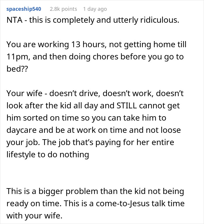 Guy With 2 Jobs Starts Simply Leaving When His Jobless Wife Can’t Get Son Ready In Time For Daycare Guy With 2 Jobs Starts Simply Leaving When His Jobless Wife Can’t Get Son Ready In Time For Daycare