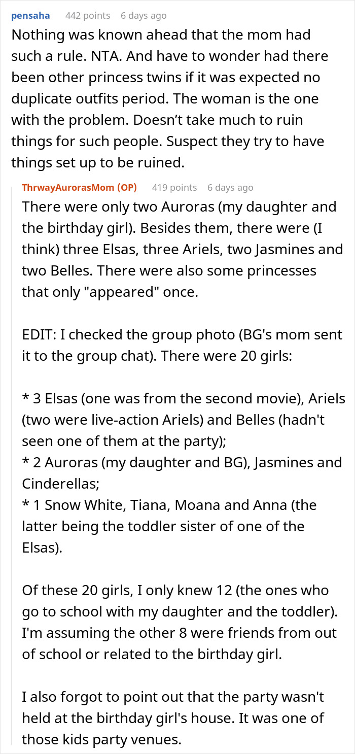 Woman Refuses To Change Her Daughter's Dress At A Birthday Party Just To Satisfy Entitled Mom