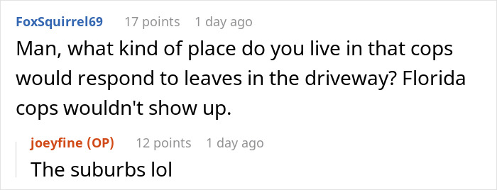Neighbor Calls Police Because Of A Few Leaves, Regrets It After This Guy Gets Revenge Neighbor Calls Police Because Of A Few Leaves, Regrets It After This Guy Gets Revenge