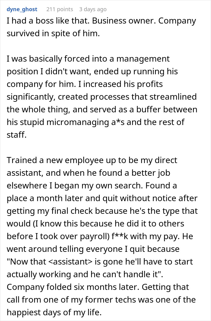 Guy Quits His Job Just To Prove His Manager Is Useless, It Works Wonders Guy Quits His Job Just To Prove His Manager Is Useless, It Works Wonders