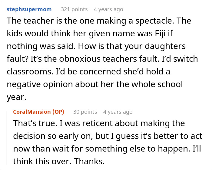 Teacher Refuses To Call Girl By The Name She's Been Using For 3 Years, Parent Asks For Advice Teacher Refuses To Call Girl By The Name She's Been Using For 3 Years, Parent Asks For Advice