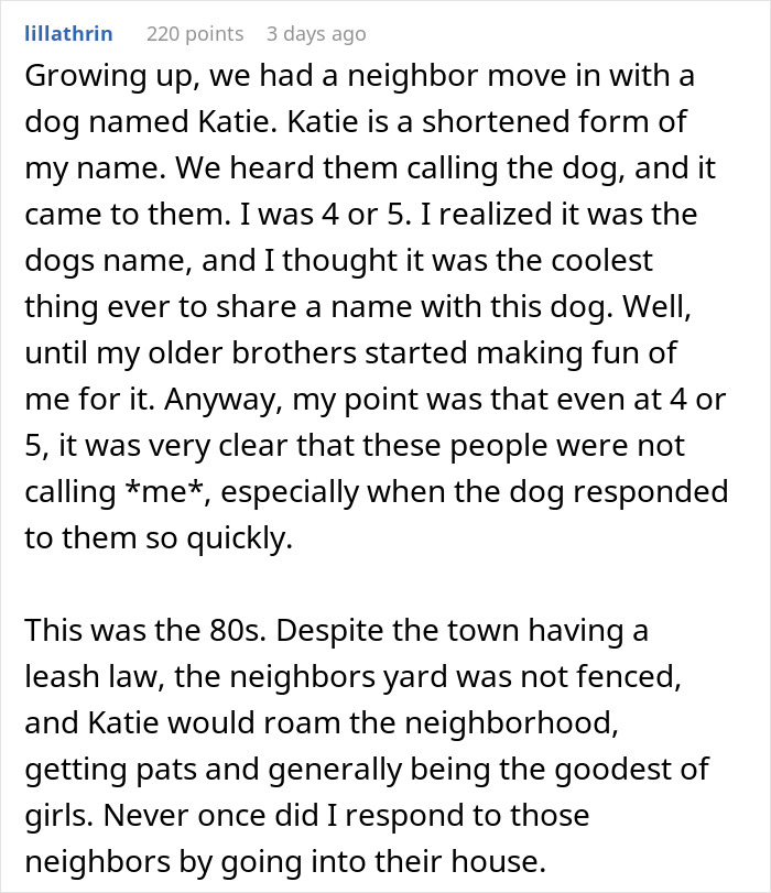 Man Thinks His 2 Y.O. Daughter Deserves Her Name More Than A 6 Y.O. Dog, Demands It Be Changed Man Thinks His 2 Y.O. Daughter Deserves Her Name More Than A 6 Y.O. Dog, Demands It Be Changed