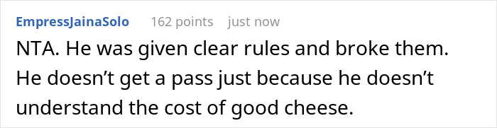 Teen wipes out charcuterie board with various meats and cheeses before Thanksgiving, mom holds him responsible for the cost. Teen wipes out charcuterie board with various meats and cheeses before Thanksgiving, mom holds him responsible for the cost.