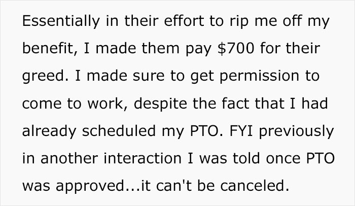 “Lose It If I Don't Use It”: Boss Is Shocked At Employee's Malicious Compliance Concerning PTO “Lose It If I Don't Use It”: Boss Is Shocked At Employee's Malicious Compliance Concerning PTO