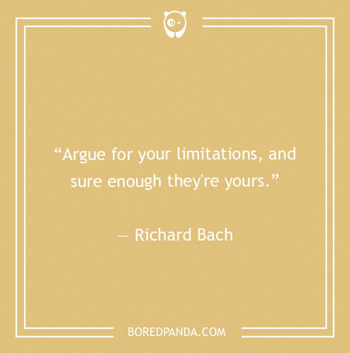 Richard Bach quote on limitations 