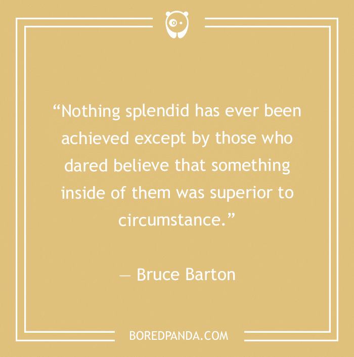 Bruce Barton quote on being confident 