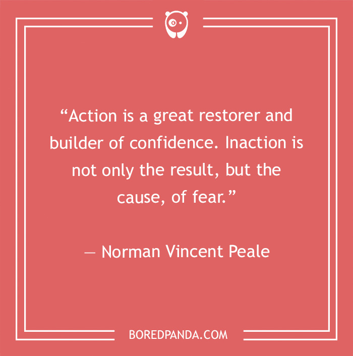 Norman Vincent Peale quote on being active 