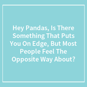 Hey Pandas, Is There Something That Puts You On Edge, But Most People Feel The Opposite Way About? (Closed)