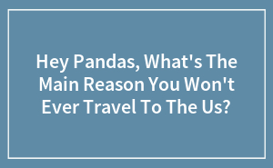 Hey Pandas, What's The Main Reason You Won't Ever Travel To The Us?