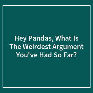 Hey Pandas, What Is The Weirdest Argument You've Had So Far?