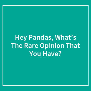 Hey Pandas, What’s The Rare Opinion That You Have?