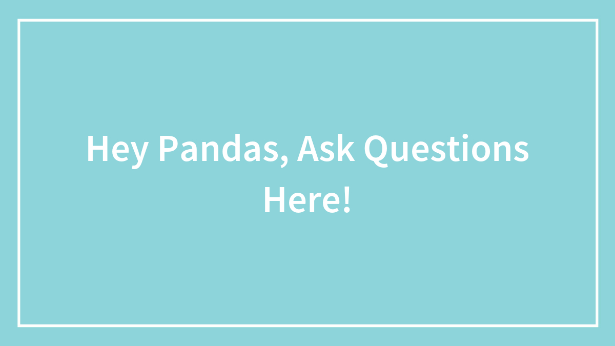Hey Pandas, Ask Questions Here!