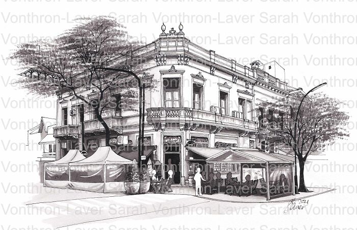 I Drew These Inky Pictures Of Buenos Aires (6 Pics)