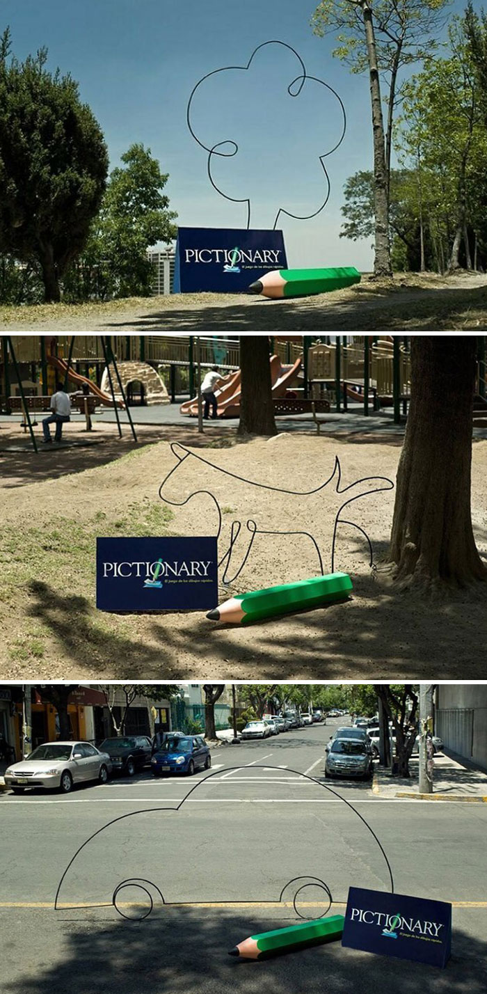 Pictionary - Tree, Dog, Car This Campaign Titled Was Published In Mexico In 2011