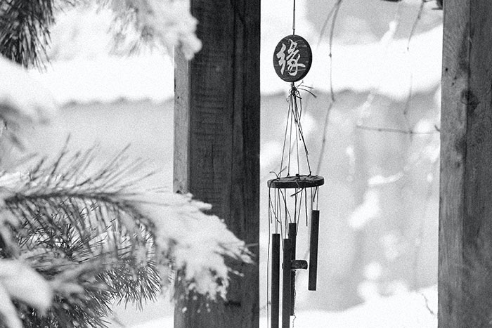 Photo of a hanging wind chime