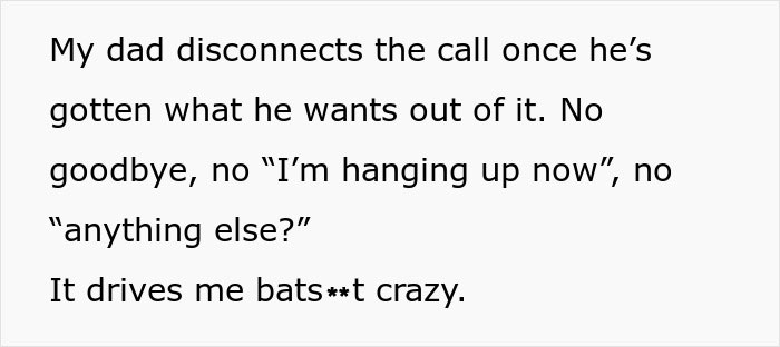 Daughter Is Done With Father Hanging Up The Phone, Lets His Electricity Be Cut Off As Revenge Daughter Is Done With Father Hanging Up The Phone, Lets His Electricity Be Cut Off As Revenge