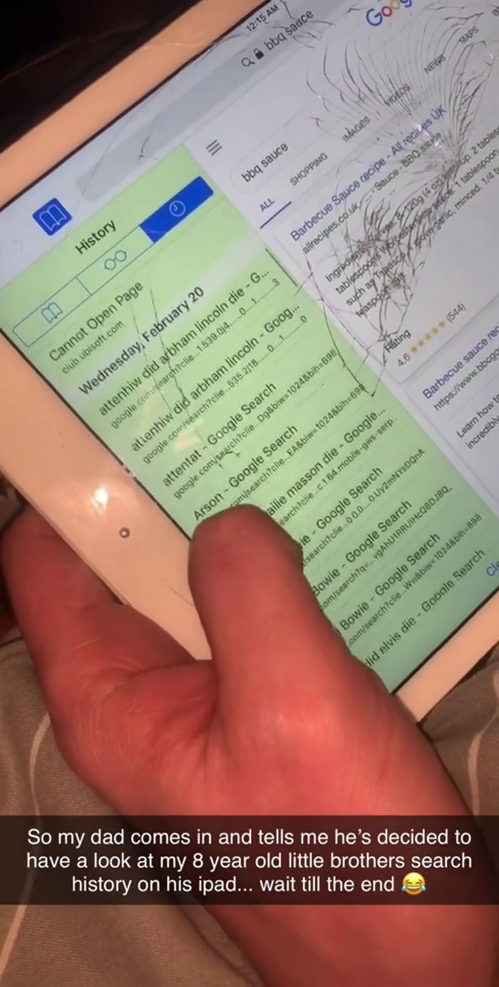 Dad And Netizens Are Collectively Mortified After Scrolling Through 8YO’s Internet Browsing History Dad And Netizens Are Collectively Mortified After Scrolling Through 8YO’s Internet Browsing History