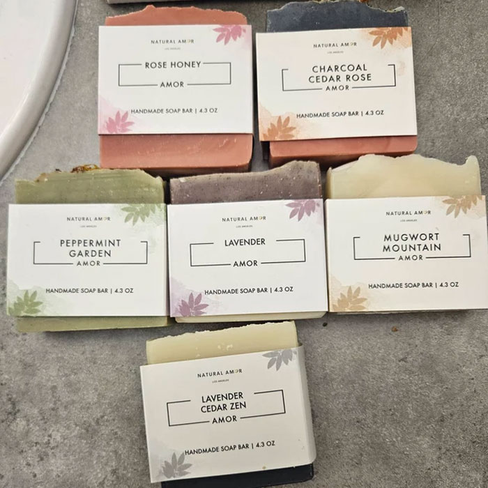 All Natural Soap Gift Box: Lovingly packed with handcrafted soaps made of essential oils, organic shea butter, and pure olive oil for a nourishing cleanse experience.