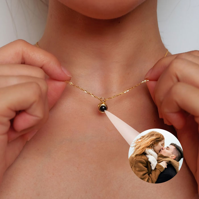 Personalized Bubble Projection Necklace: That lets them wear their cherished memories in style - because there's no gift quite like the gift of remembrance.