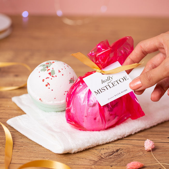 Christmas Bath Bomb: So they can dial down the holiday stress and bathe in an effervescence of moisturising essential oils and festive cheer, gifting a pure, vegan-friendly indulgence!